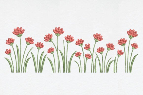 Download Simple Flower Garden Embroidery - Premium Resources