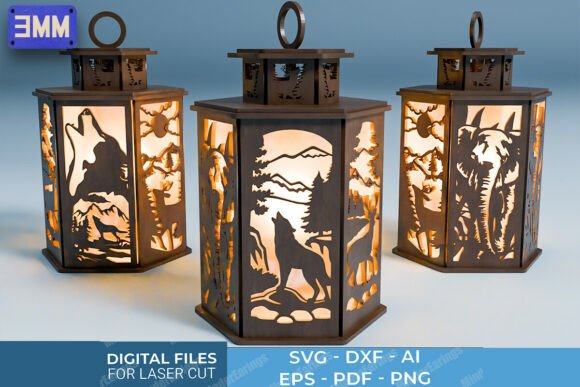Download 3D Wildlife Lantern Laser Cut Files - Wild Collection