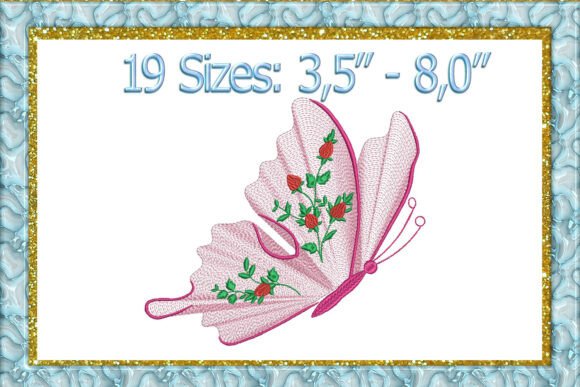 Download Rippled Butterfly Machine Embroidery - Machine embroidery Collection