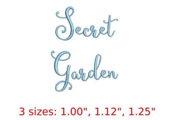 Download Secret Garden Embroidery Font - Garden embroidery Collection