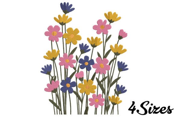 Download Wildflower Garden Embroidery Design - Wild Collection