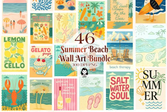 Download Summer Beach Wall Art Sublimation Bundle - Beach Collection