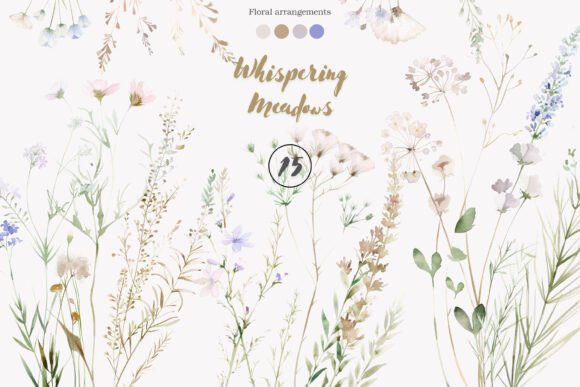 Download Wildflower Clipart Botanical Set - Wild Collection