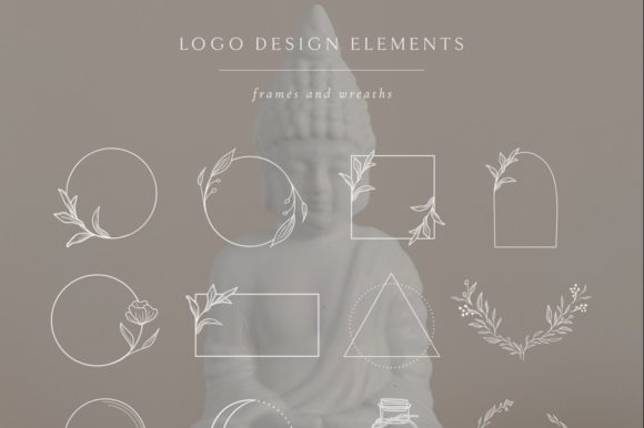 Download White Logo Elements, Frames, Borders. - Logo elements Collection
