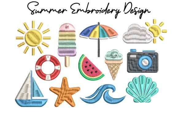 Download Summer Embroidery Design Bundle - Summer embroidery Collection