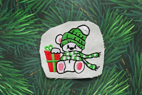 Download Christmas Teddy Bear Machine Embroidery - Machine embroidery Collection