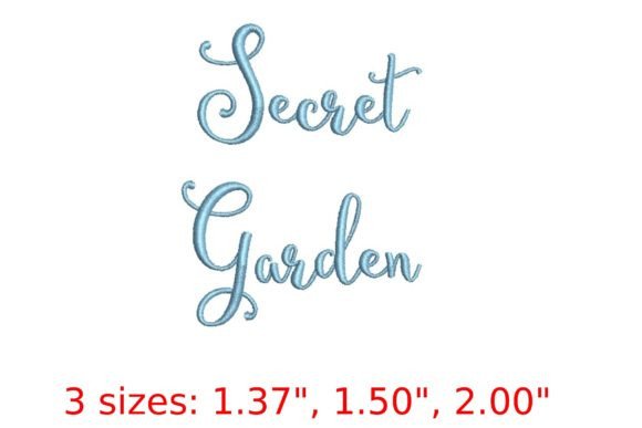 Download Secret Garden Embroidery Font - Garden embroidery Collection