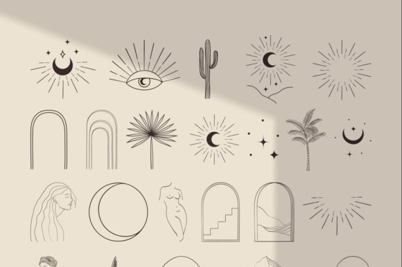 Download Bohemian Modern Arch Logo Elements. Blog - Logo elements Collection