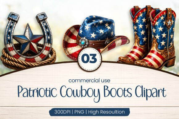 Download Patriotic Cowboy Boots Clipart PNG - Cowboy boots clipart Collection