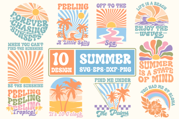 Download Boho Retro Summer SVG Bundle,Beach SVG - Beach Collection