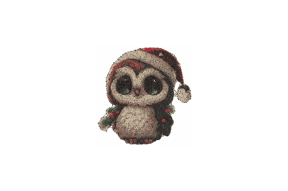 Download Christmas Owl Machine Embroidery Design - Machine embroidery Collection