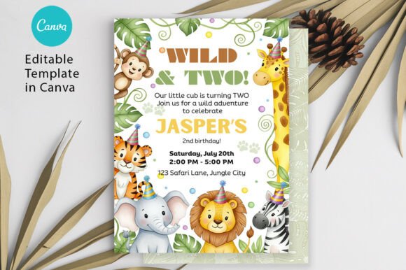 Download Safari Birthday Invitation Two Wild Boy - Wild Collection