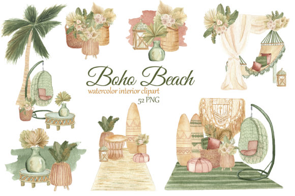 Download Boho Beach House Clipart - Beach Collection