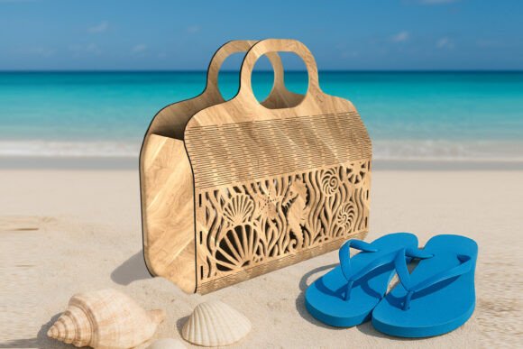 Download Beach Bag with Marine Life - Beach Collection