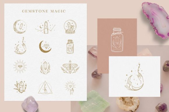 Download Logo Elements with Gemstones Vector. - Logo elements Collection