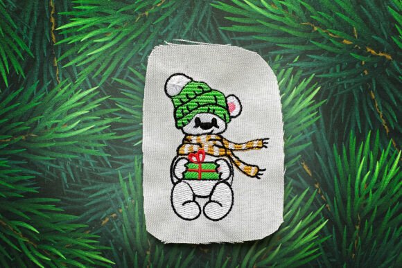 Download Christmas Teddy Bear Machine Embroidery - Machine embroidery Collection