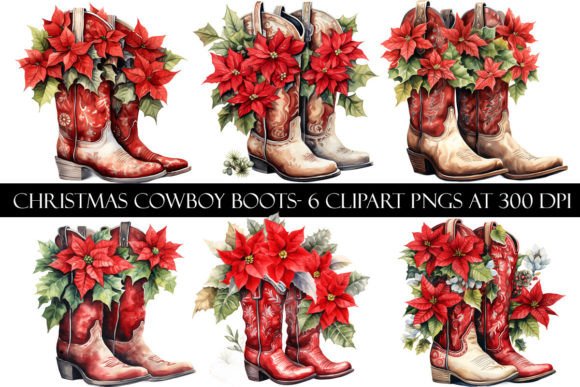 Download Christmas Cowboy Boots Clipart - Premium Resources