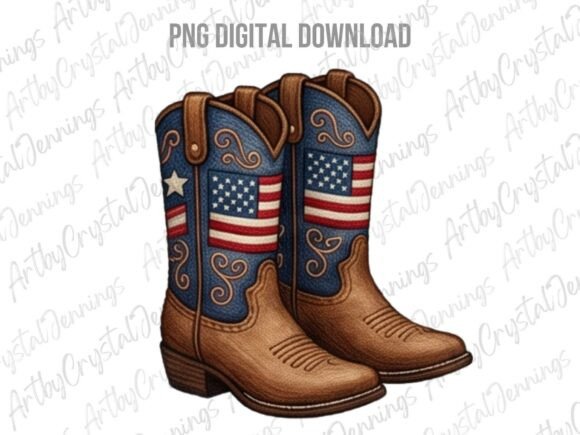 Download American Flag Cowboy Boots Clipart PNG - Cowboy boots clipart Collection
