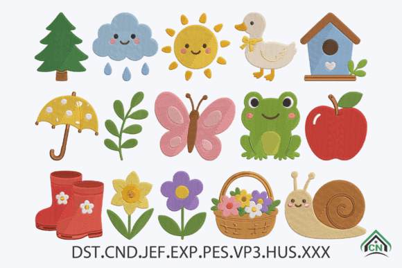 Download Mini Cute Garden Embroidery Design File - Garden embroidery Collection